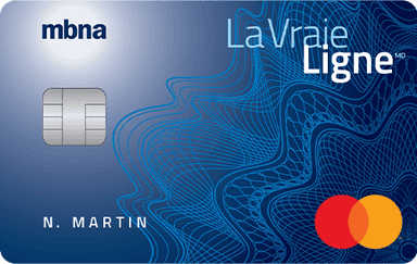 Carte de crédit Mastercardᴹᴰ La Vraie Ligneᴹᴰ MBNA